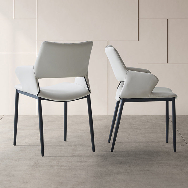 Dining Room Faux Leather Chair Industrial Home Parsons Dining Chair