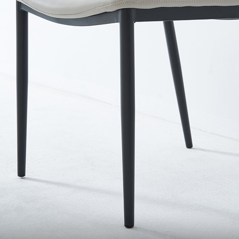 Dining Room Faux Leather Chair Industrial Home Parsons Dining Chair