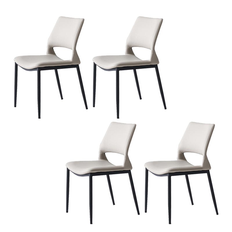 Dining Room Faux Leather Chair Industrial Home Parsons Dining Chair