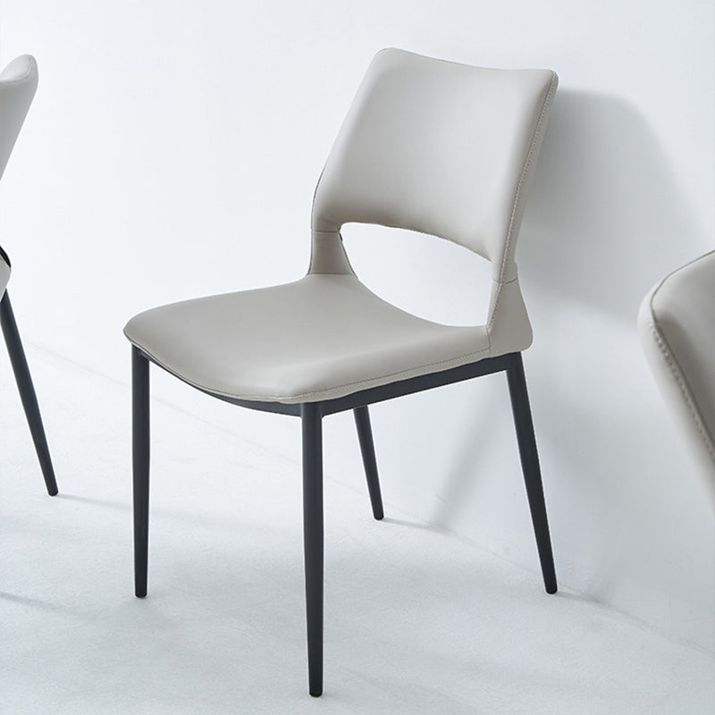 Dining Room Faux Leather Chair Industrial Home Parsons Dining Chair