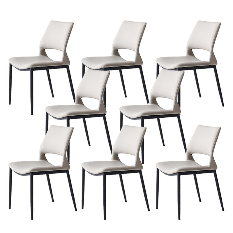 Dining Room Faux Leather Chair Industrial Home Parsons Dining Chair