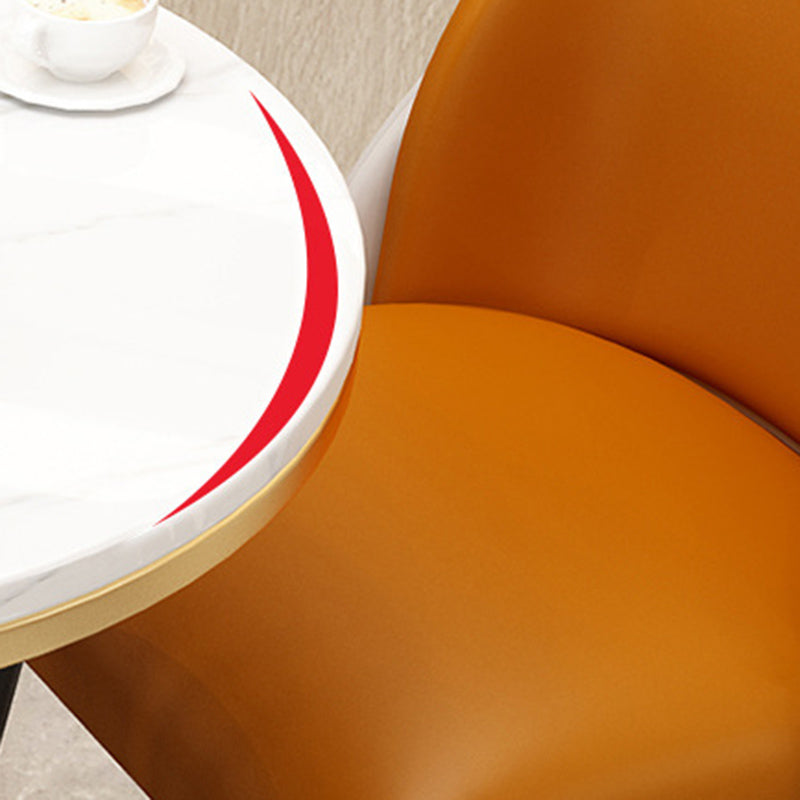 Dining Room Upholstered Chair Industrial Faux Leather Parsons Dining Chair