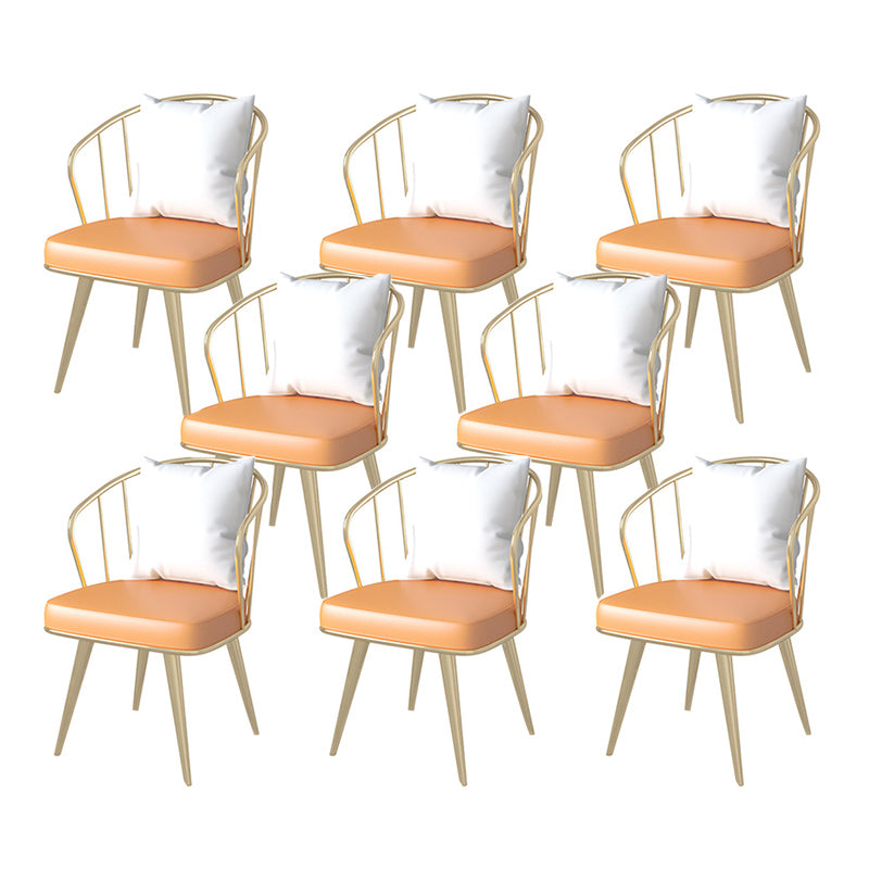 Dining Room Upholstered Chair Home Faux Leather Slat Back Dining Chair