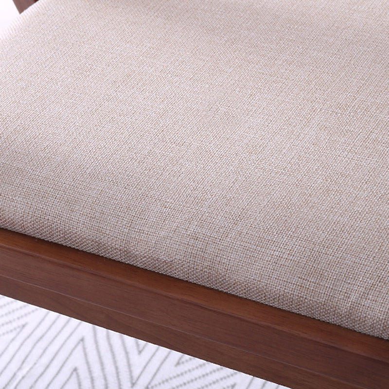 Contemporary Upholstered Arm Chair Home Rubberwood Dining Chair