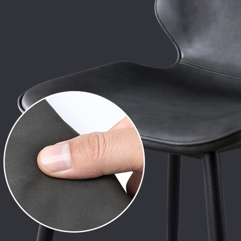 Industrial Upholstered Armless Chair Kitchen Wingback Dining Chair