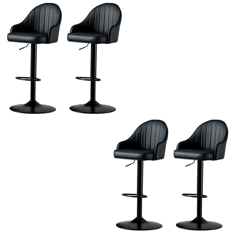 Industrial Liftable Bar Stool PU Leather Counter Bar Stool with Metal Legs for Home