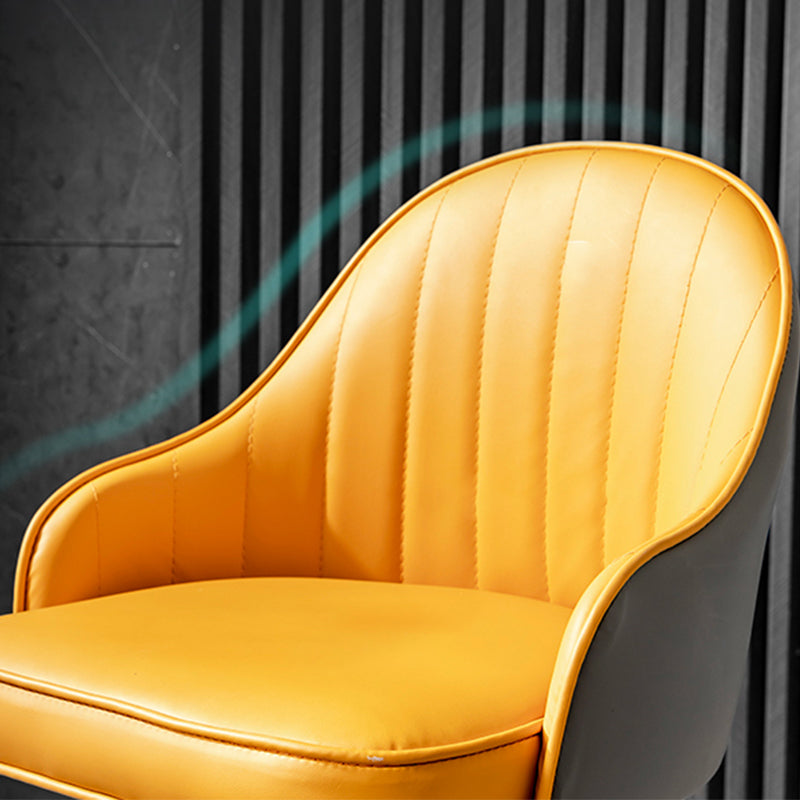 Industrial Liftable Bar Stool PU Leather Counter Bar Stool with Metal Legs for Home