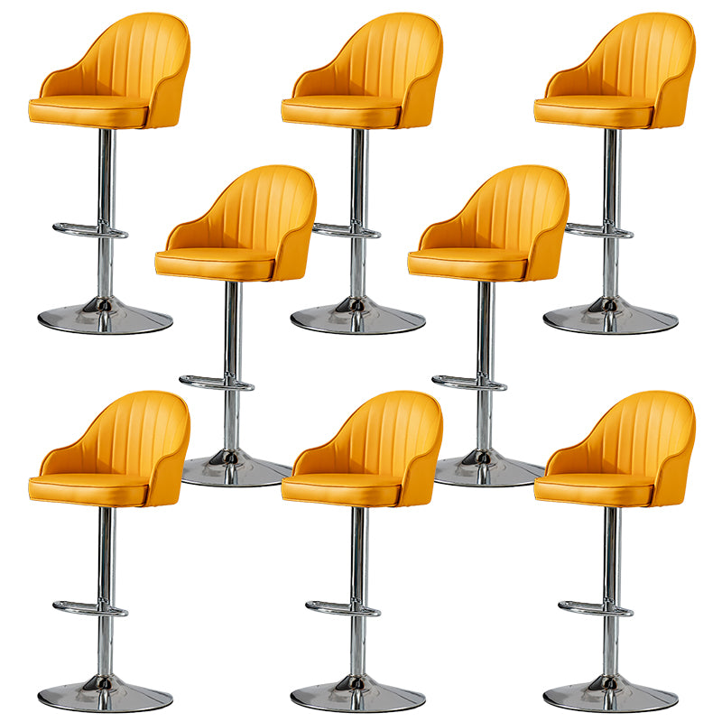 Industrial Liftable Bar Stool PU Leather Counter Bar Stool with Metal Legs for Home