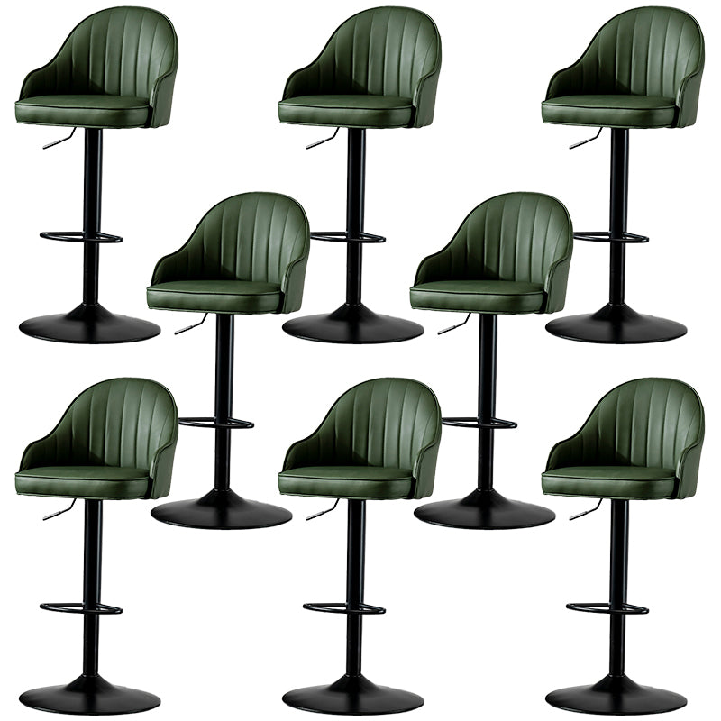 Industrial Liftable Bar Stool PU Leather Counter Bar Stool with Metal Legs for Home