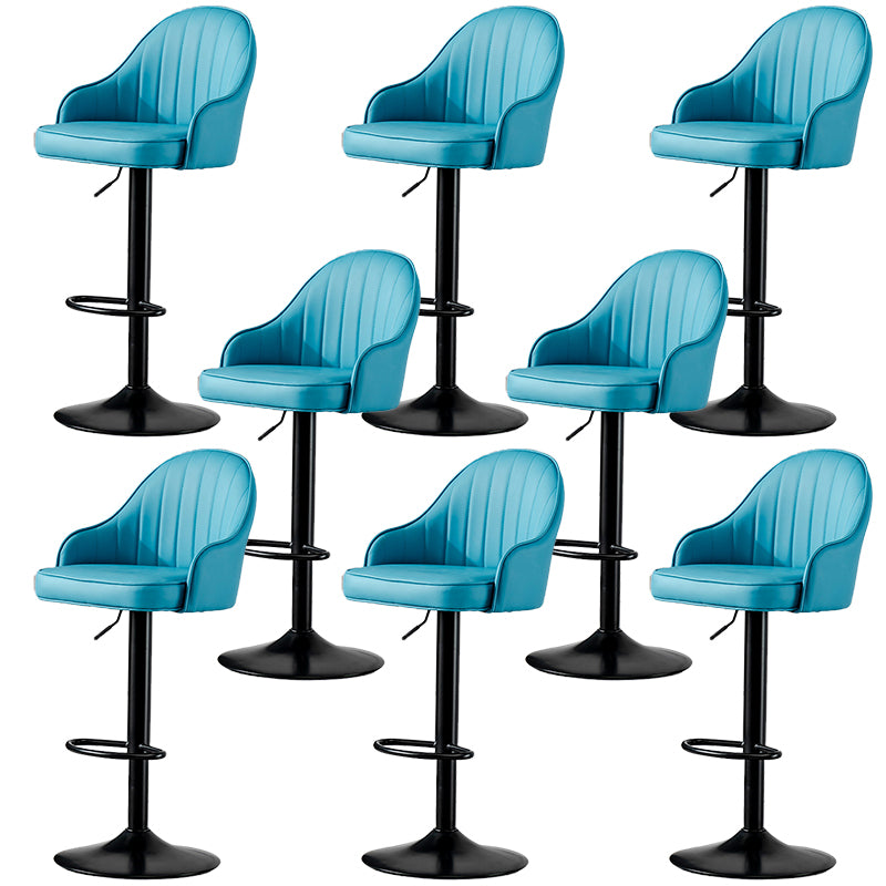 Industrial Liftable Bar Stool PU Leather Counter Bar Stool with Metal Legs for Home