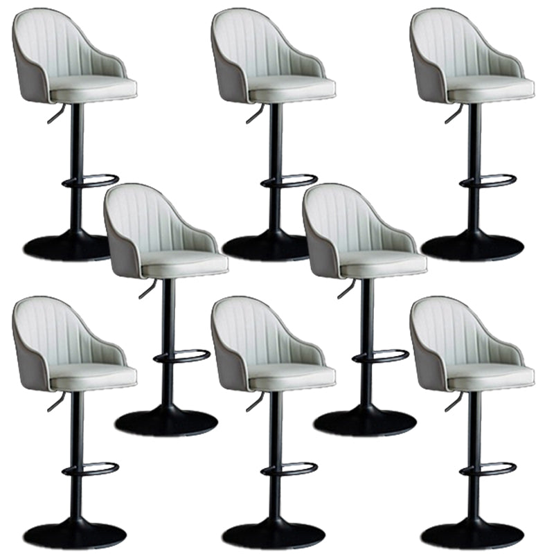 Industrial Liftable Bar Stool PU Leather Counter Bar Stool with Metal Legs for Home