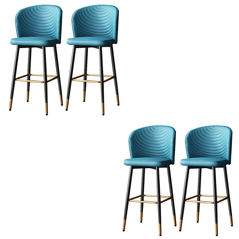 Modern Style Rotatable Barstool Pu Leather Counter Bar Stool with Metal Legs