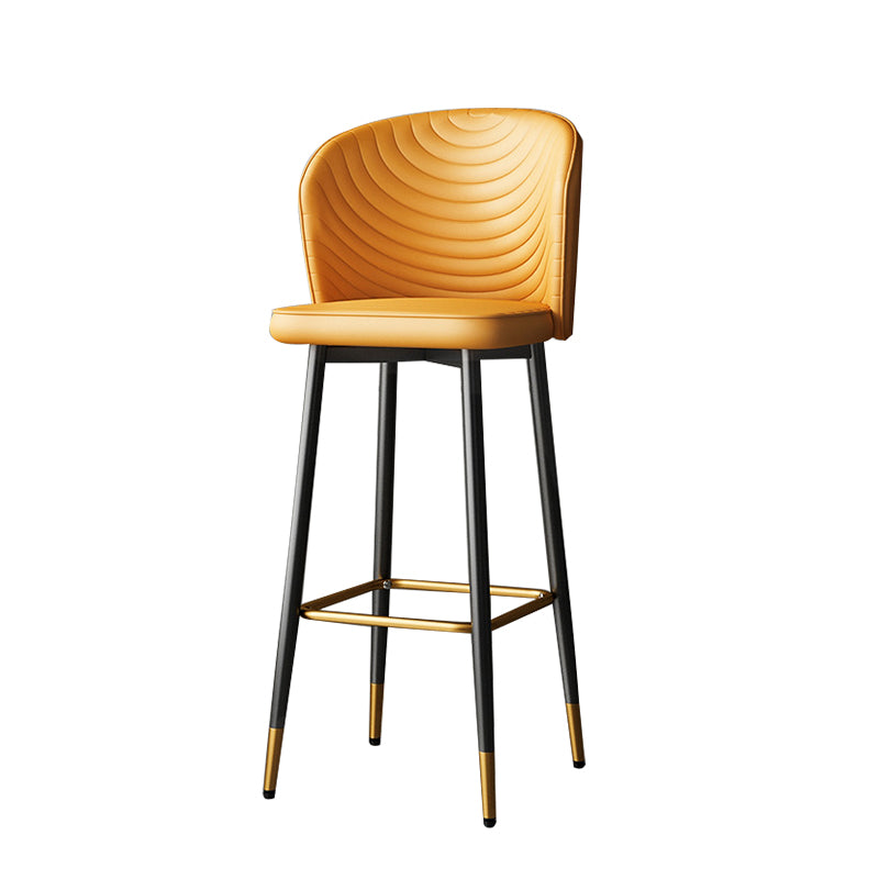 Modern Style Rotatable Barstool Pu Leather Counter Bar Stool with Metal Legs