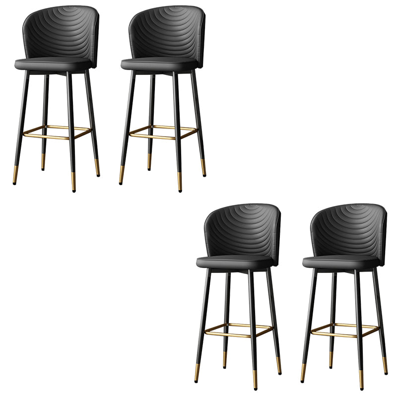 Modern Style Rotatable Barstool Pu Leather Counter Bar Stool with Metal Legs