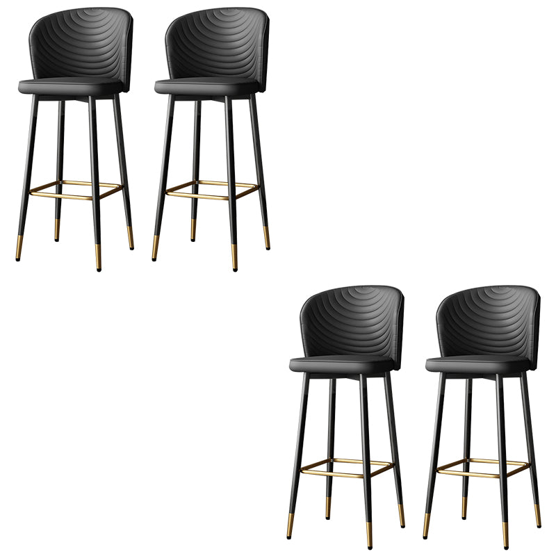 Modern Style Rotatable Barstool Pu Leather Counter Bar Stool with Metal Legs