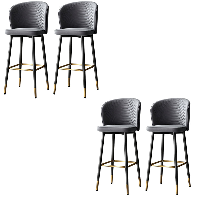 Modern Style Rotatable Barstool Pu Leather Counter Bar Stool with Metal Legs