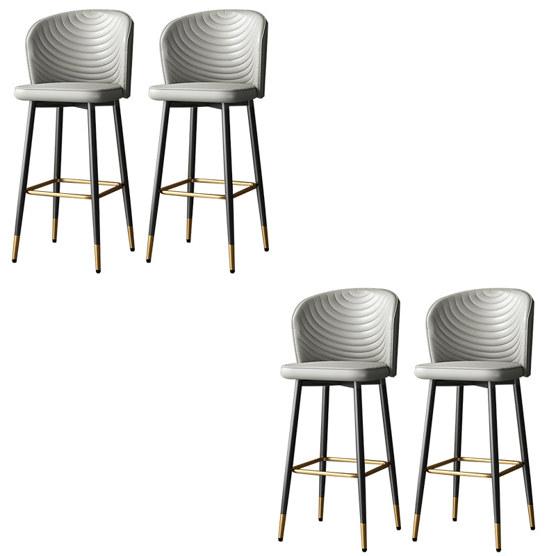 Modern Style Rotatable Barstool Pu Leather Counter Bar Stool with Metal Legs