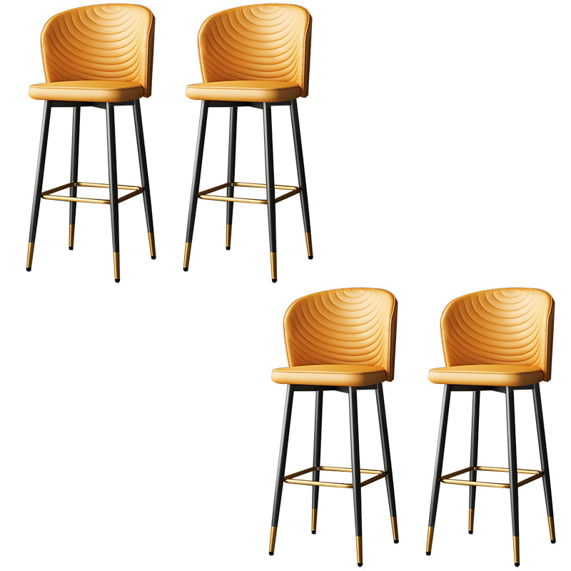 Modern Style Rotatable Barstool Pu Leather Counter Bar Stool with Metal Legs