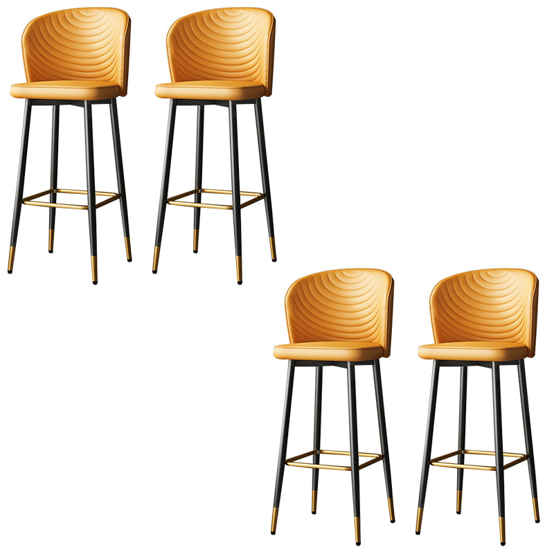 Modern Style Rotatable Barstool Pu Leather Counter Bar Stool with Metal Legs