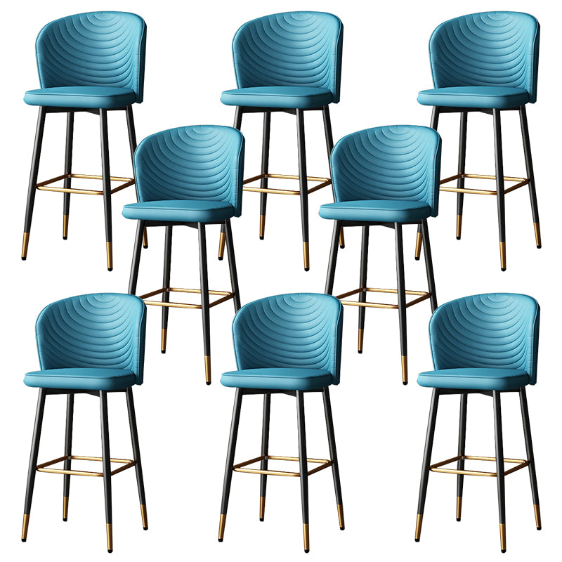 Modern Style Rotatable Barstool Pu Leather Counter Bar Stool with Metal Legs