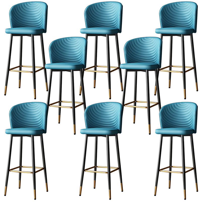 Modern Style Rotatable Barstool Pu Leather Counter Bar Stool with Metal Legs