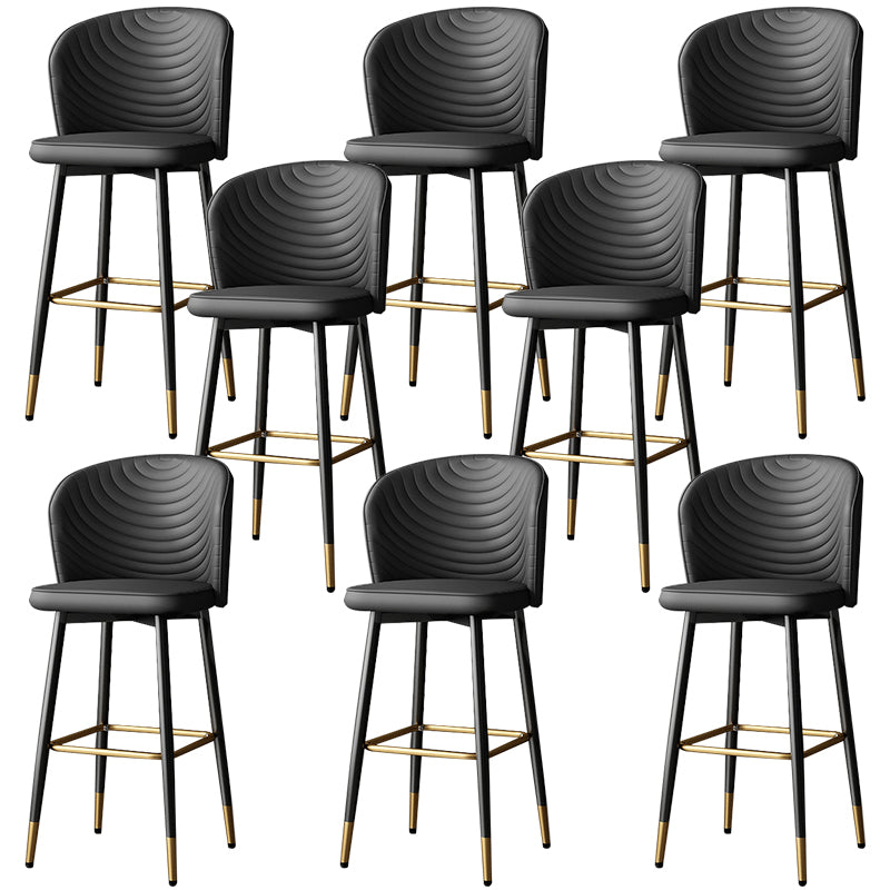 Modern Style Rotatable Barstool Pu Leather Counter Bar Stool with Metal Legs