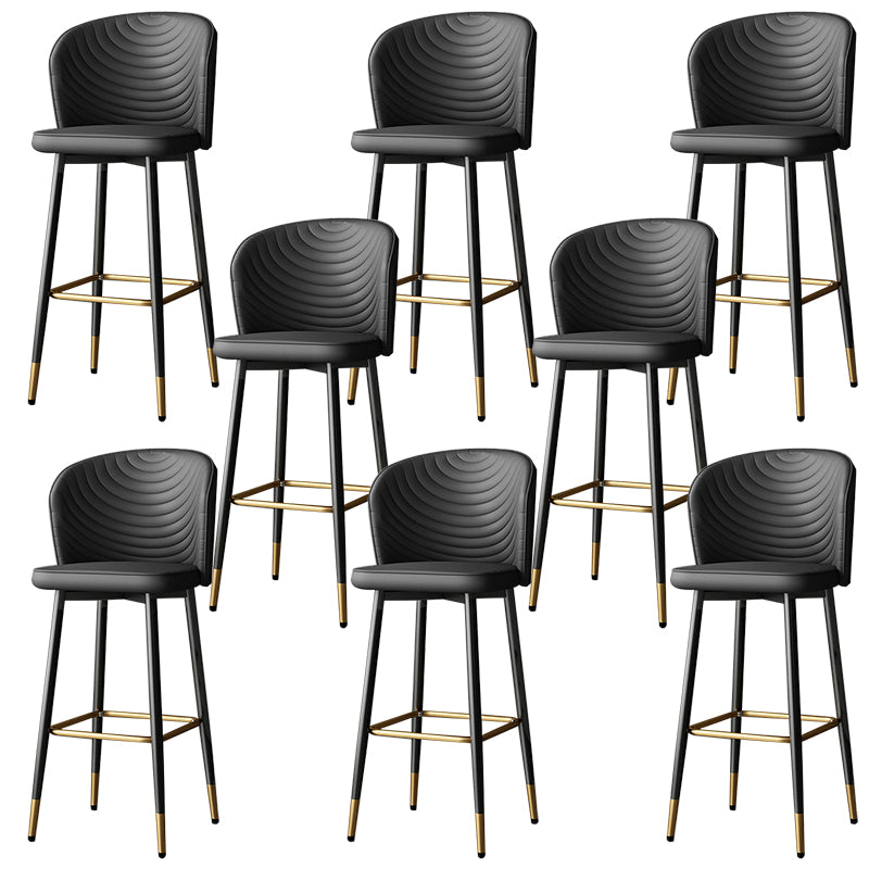 Modern Style Rotatable Barstool Pu Leather Counter Bar Stool with Metal Legs
