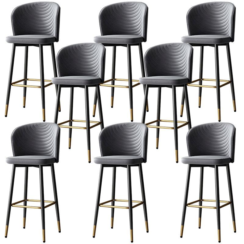 Modern Style Rotatable Barstool Pu Leather Counter Bar Stool with Metal Legs