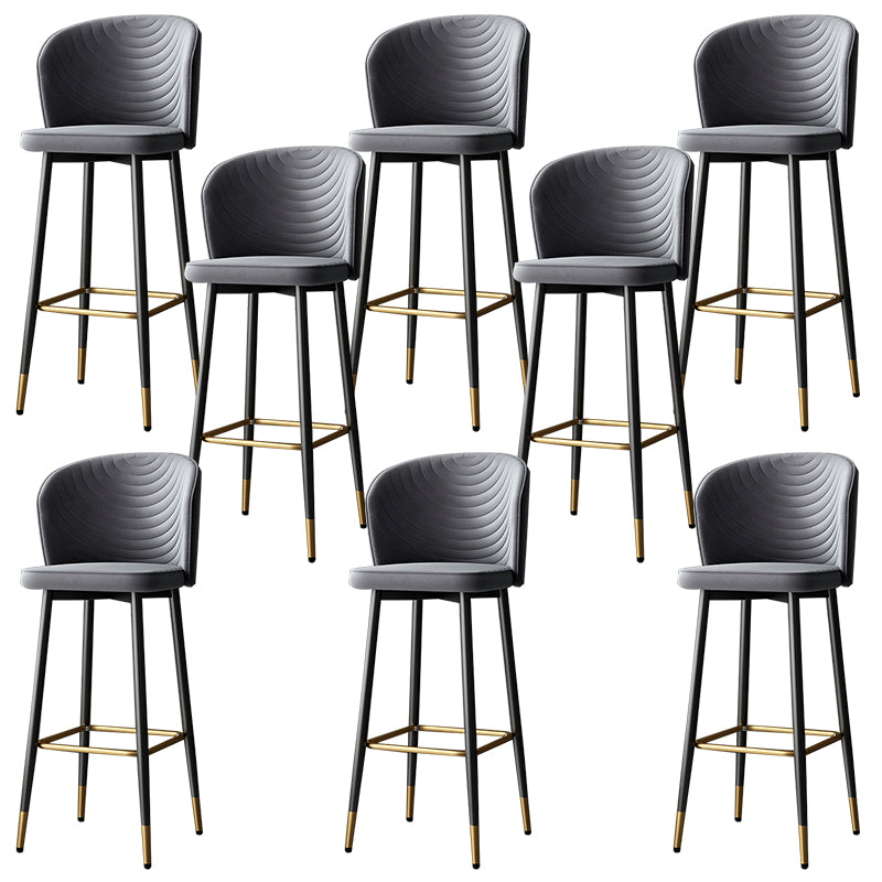 Modern Style Rotatable Barstool Pu Leather Counter Bar Stool with Metal Legs