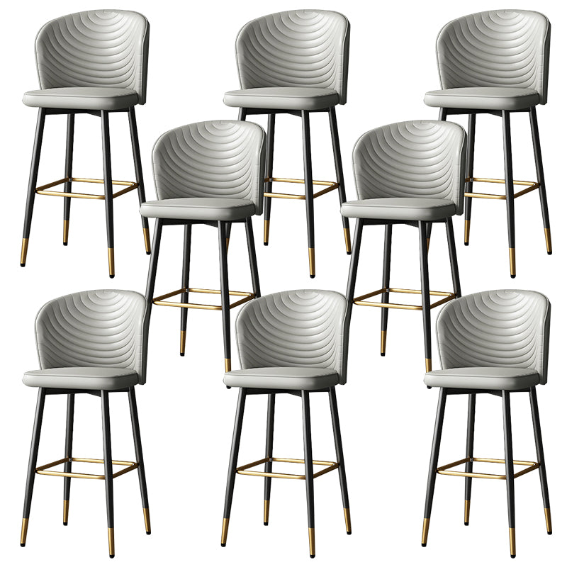 Modern Style Rotatable Barstool Pu Leather Counter Bar Stool with Metal Legs