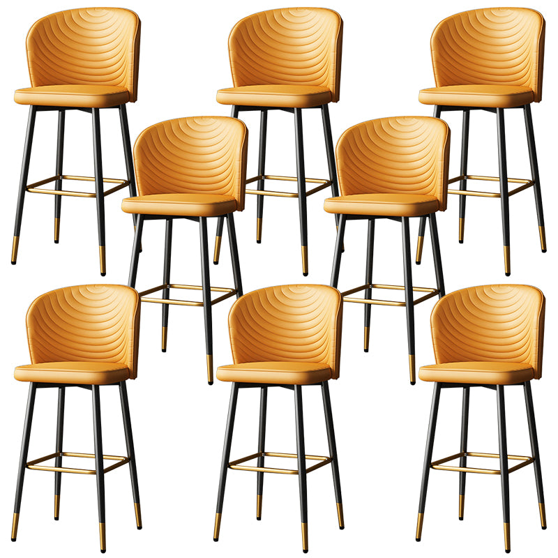 Modern Style Rotatable Barstool Pu Leather Counter Bar Stool with Metal Legs