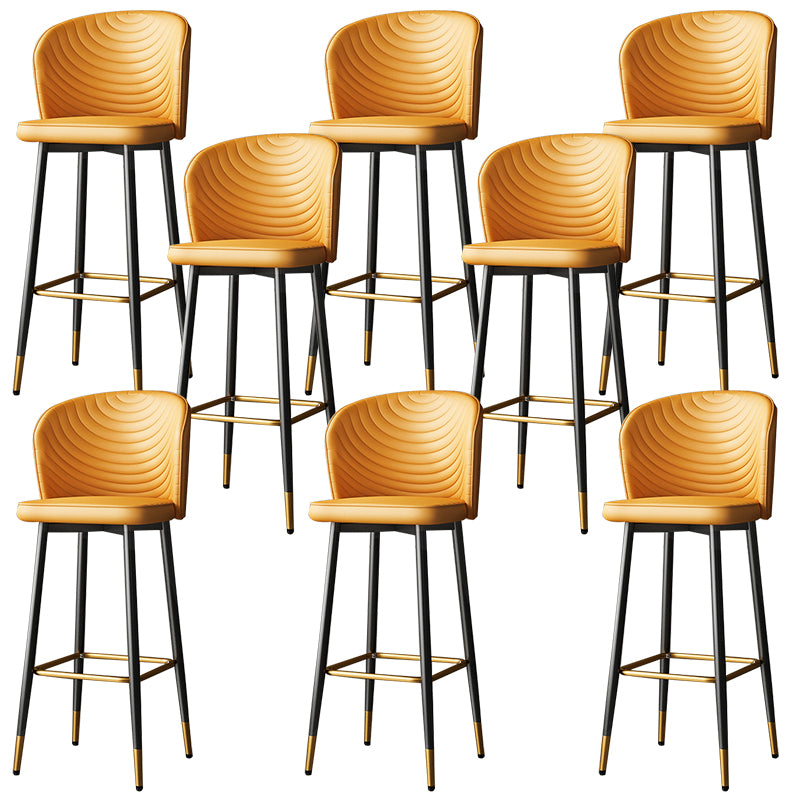 Modern Style Rotatable Barstool Pu Leather Counter Bar Stool with Metal Legs