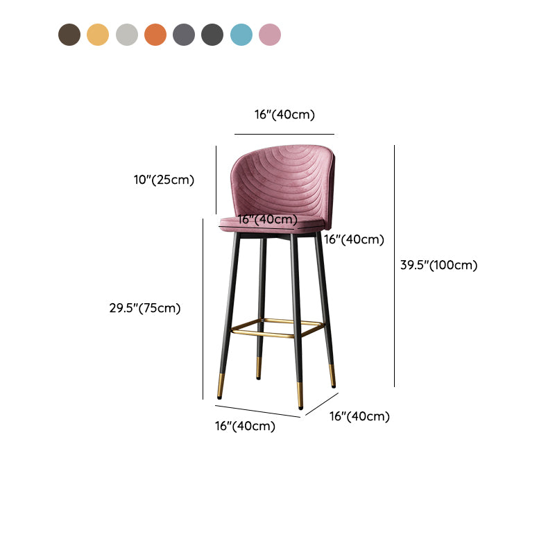 Modern Style Rotatable Barstool Pu Leather Counter Bar Stool with Metal Legs
