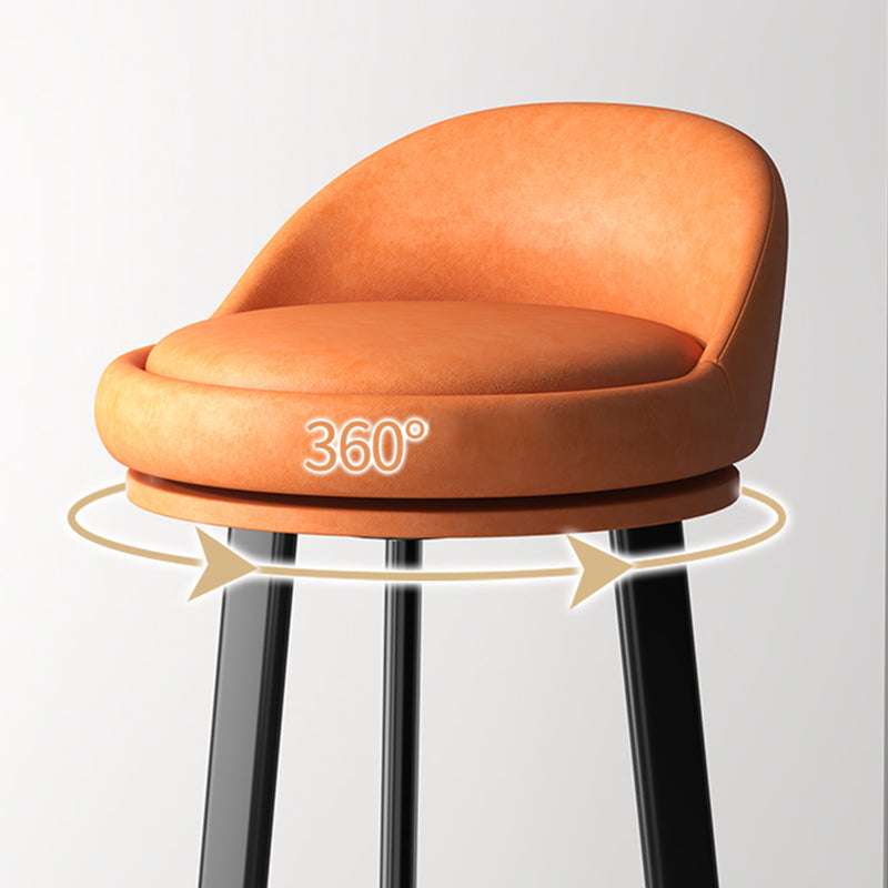 Modern Style Round Seat Barstool Pu Leather Counter Bar Stool with Metal Legs