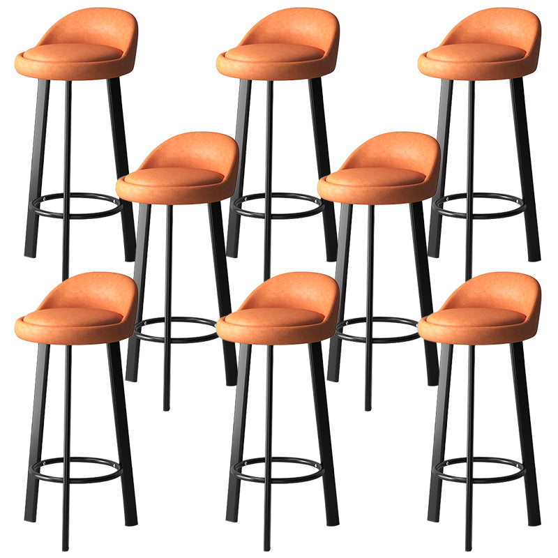 Modern Style Round Seat Barstool Pu Leather Counter Bar Stool with Metal Legs