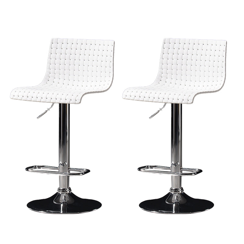 Industrial Style Liftable Bar Stool Plastic Counter Bar Stool with Metal Legs