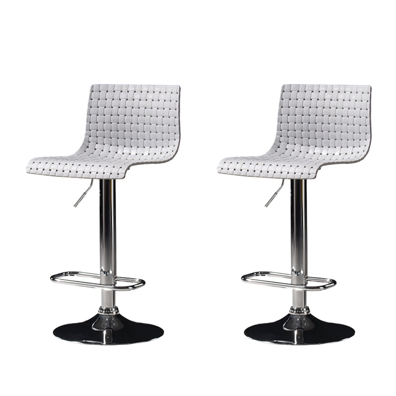 Industrial Style Liftable Bar Stool Plastic Counter Bar Stool with Metal Legs