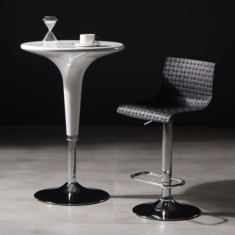 Industrial Style Liftable Bar Stool Plastic Counter Bar Stool with Metal Legs