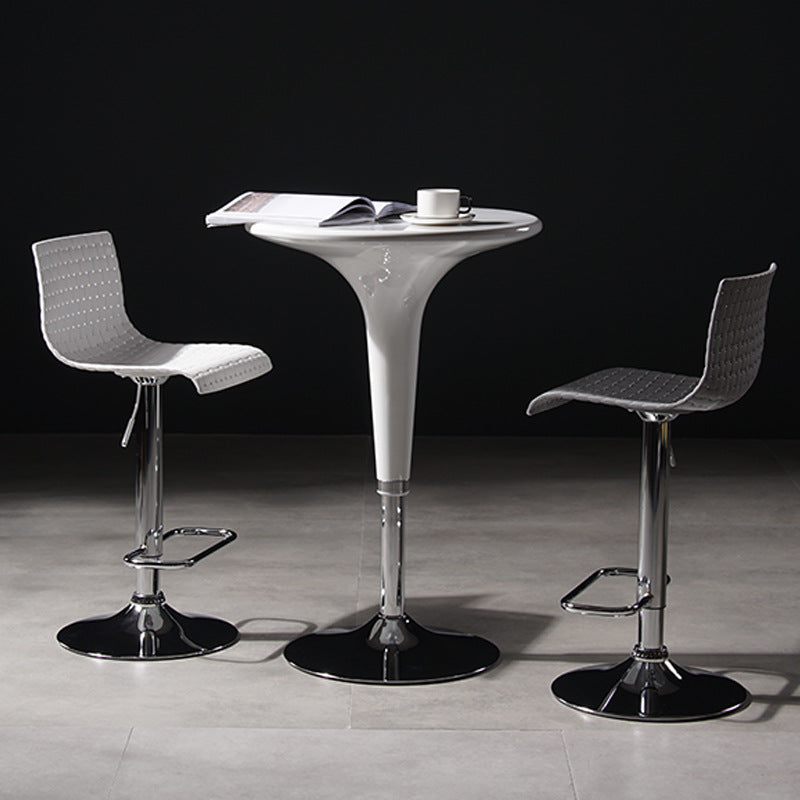 Industrial Style Liftable Bar Stool Plastic Counter Bar Stool with Metal Legs