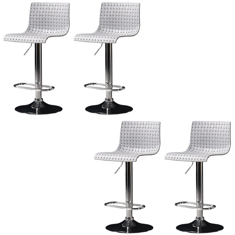 Industrial Style Liftable Bar Stool Plastic Counter Bar Stool with Metal Legs