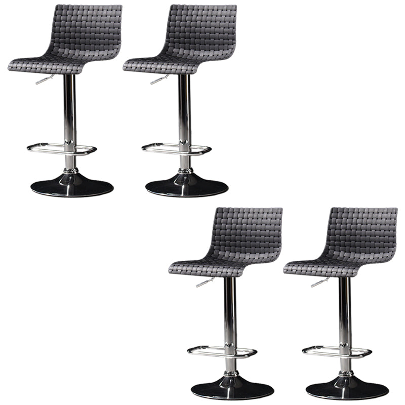 Industrial Style Liftable Bar Stool Plastic Counter Bar Stool with Metal Legs