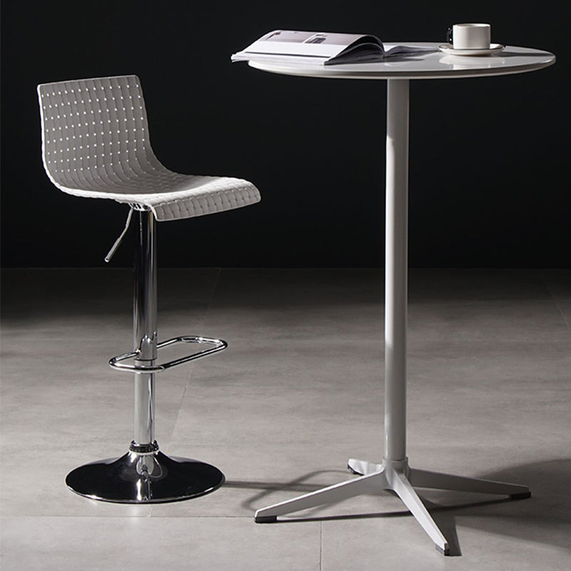 Industrial Style Liftable Bar Stool Plastic Counter Bar Stool with Metal Legs