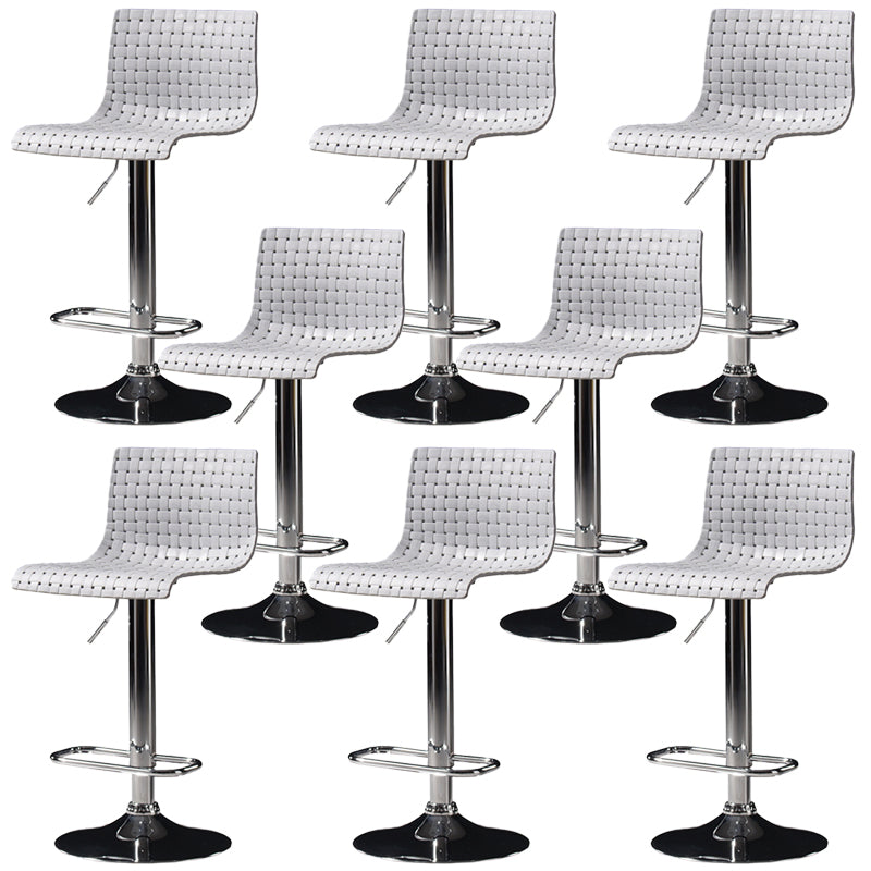 Industrial Style Liftable Bar Stool Plastic Counter Bar Stool with Metal Legs