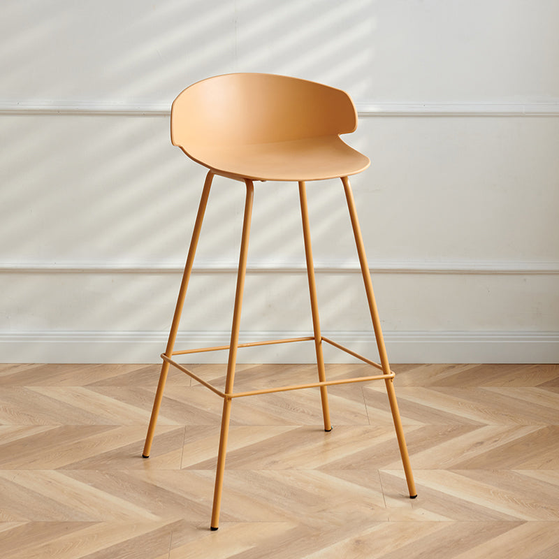 Scandinavian Plastic Counter Stool Armless Bar Stool for Living Room