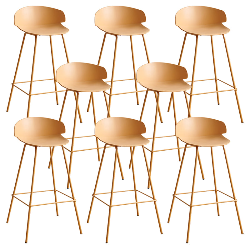 Scandinavian Plastic Counter Stool Armless Bar Stool for Living Room