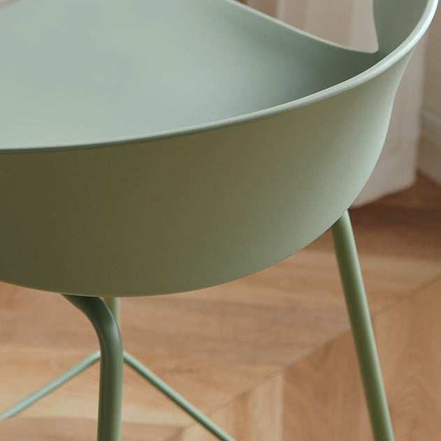 Scandinavian Plastic Counter Stool Armless Bar Stool for Living Room