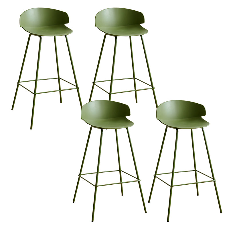 Scandinavian Plastic Counter Stool Armless Bar Stool for Living Room