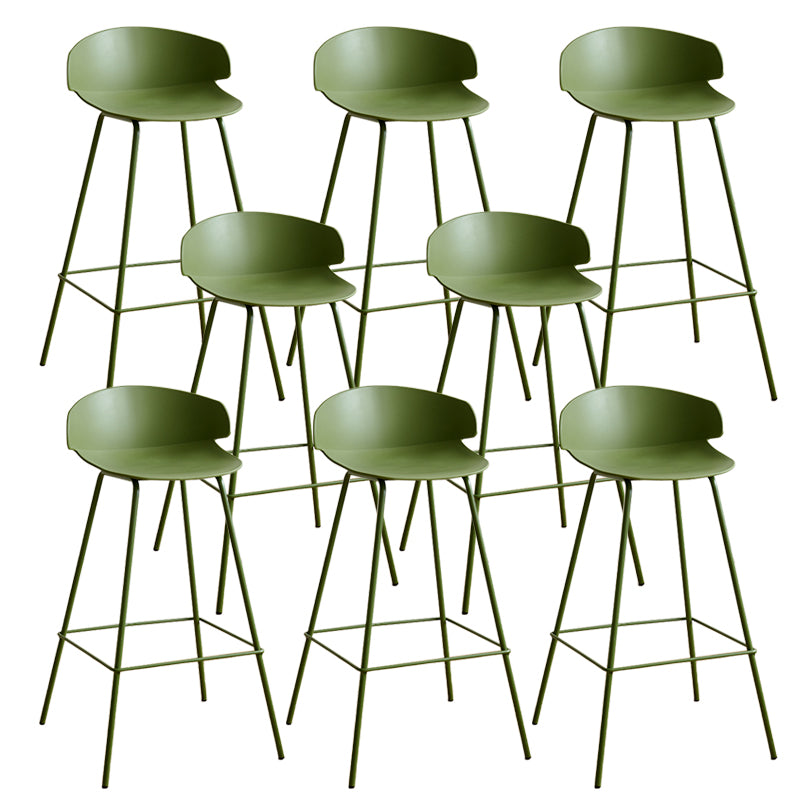 Scandinavian Plastic Counter Stool Armless Bar Stool for Living Room