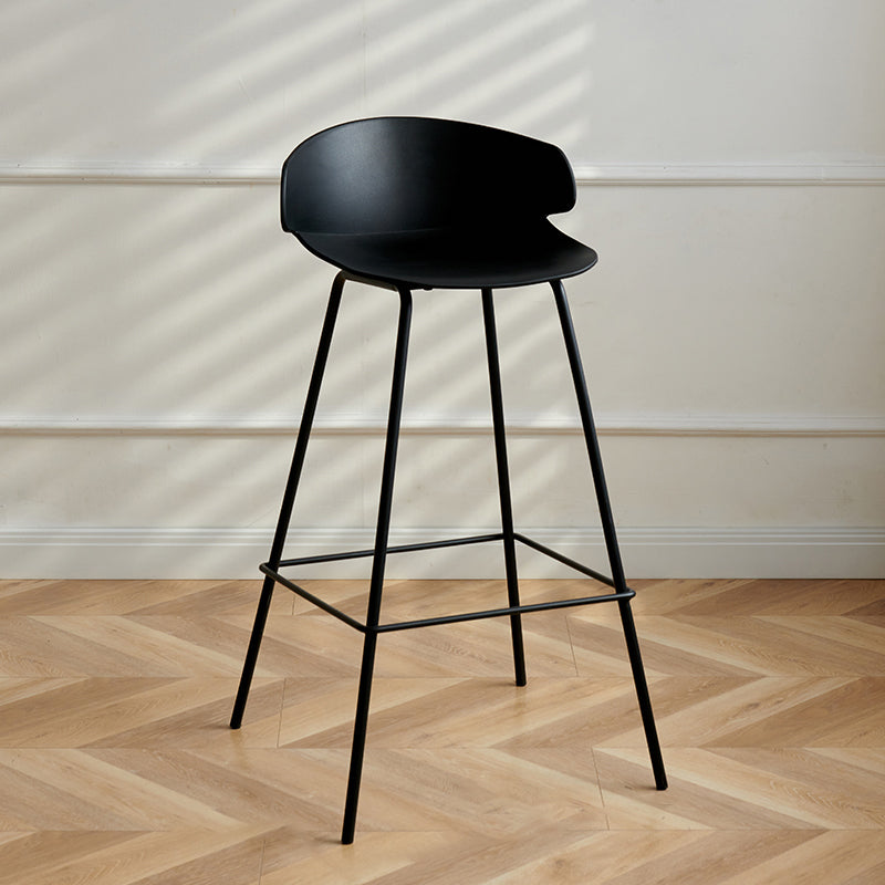 Scandinavian Plastic Counter Stool Armless Bar Stool for Living Room