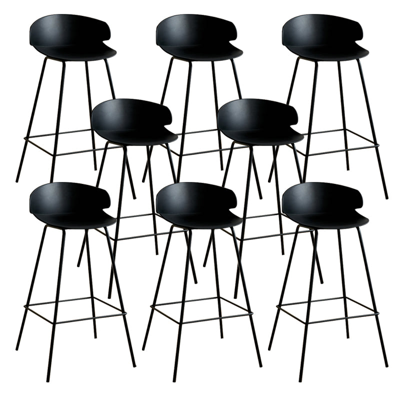 Scandinavian Plastic Counter Stool Armless Bar Stool for Living Room